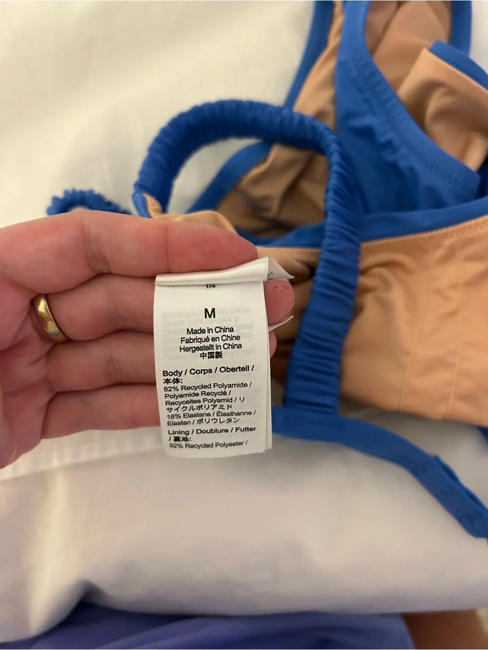 J. Crew Blue Scoop Bralette Bikini Set